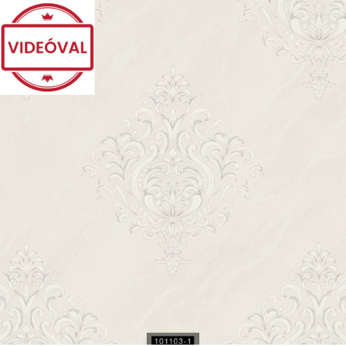Yazmin bézs klasszikus mintás gyöngyházfényű luxus tapéta 101103-1