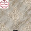 Yazmin barna-szürke márvány alapon drapp klasszikus mintás luxus tapéta 101103-4