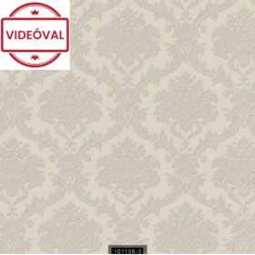   Yazmin barna alapon szürke klasszikus mintás gyöngyházfényű luxus tapéta 101109-3