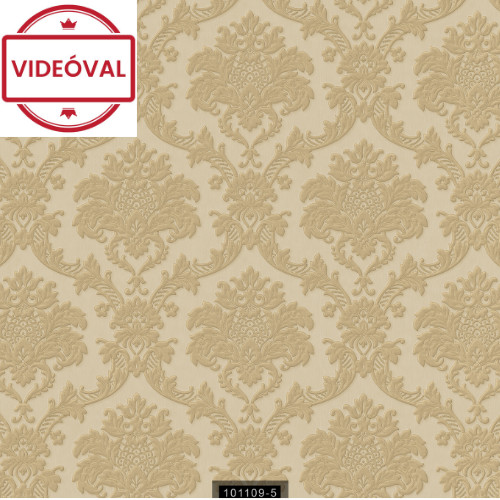 Yazmin barna-arany klasszikus mintás gyöngyházfényű luxus tapéta 101109-5