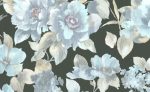 Charisma fekete-kék virágos tapéta 10250-08