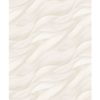 Fehér-szürke színátmenetes levelet idéző hullámmotívumos tapéta 10257-01