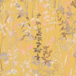   Sárga-bézs-barack-barna romantikus virágos tapéta 10258-03
