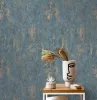 Sötétkék elegánsan csillogó beton mintás tapéta 10273-08