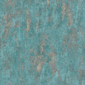   Türkiz-petrol-bézs elegánsan csillogó beton mintás tapéta 10273-18
