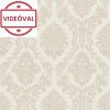 Versailles bézs árnyalatú klasszikus barokk mintás selyem tapéta 10288-02