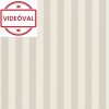 Versailles bézs-drapp klasszikus csíkos selyem tapéta 10290-02