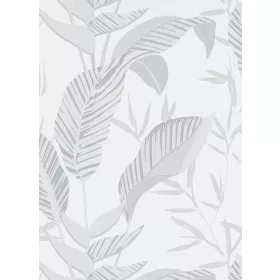   Elle Decoration 3 fehér-szürke-ezüst leveles tapéta 10332-10