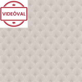 Versailles taupe legyező mintás selyem tapéta 10346-37