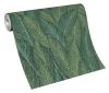 Martinique festett hatású zöld türkiz trópusi leveles tapéta 10391-07