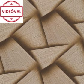   Spotlight NEW arany-aranybarna egymásba fonódó 3D háromszög mintás tapéta 10401-30