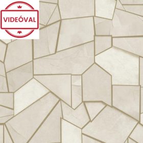   Elle 4. drapp-törtfehér-arany 3D kő mintás tapéta 10445-02