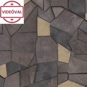   Elle 4. szürke-szürkésbarna-arany 3D kő mintás tapéta 10445-37