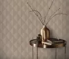 Erismann 10524-11 tapéta - dohánybarna geometrikus hálóminta 