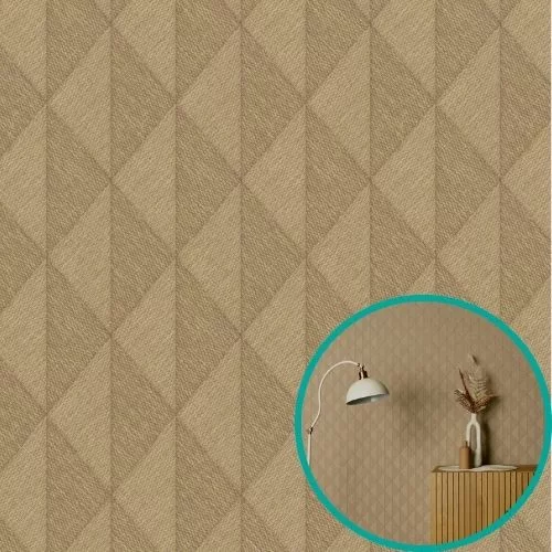 Erismann 10524-20 tapéta - barna geometrikus hálóminta