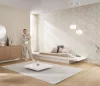 Erismann 10528-02 tapéta - drapp- csillogó bézs Art deco mintás