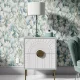 Erismann Pure Harmony 10586-07 Absztakt virágmintás kék-zöld tapéta