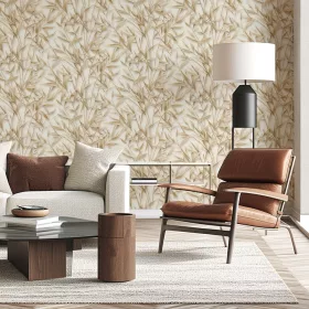   Erismann Pure Harmony 10587-11 drapp/aranybarna csillogó levél mintás tapéta