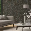 Erismann Pure Harmony 10587-47 antracit/barna csillogó levél mintás tapéta