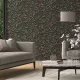 Erismann Pure Harmony 10587-47 antracit/barna csillogó levél mintás tapéta