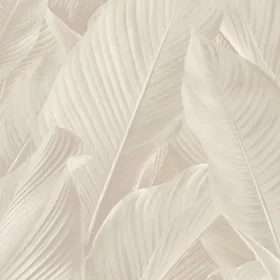   Tahiti selyemfényű drapp-barna levél mintás tapéta 13302