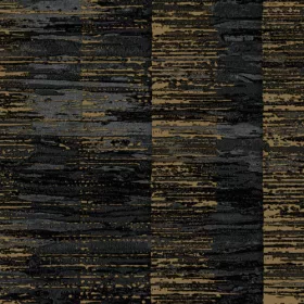 Tahiti fekete alapon arany sávos csíkozású tapéta 13323