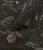 Adventure Awaits fekete-fémes arany színű bolygó és asztronauta mintás tapéta 14050