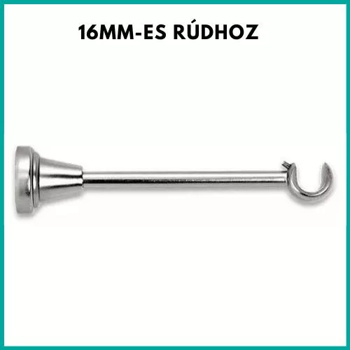 Klasszik szimpla karnisrúdtartó inox