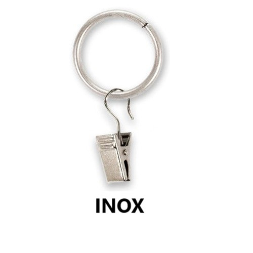 Fém karika fém csipesszel inox