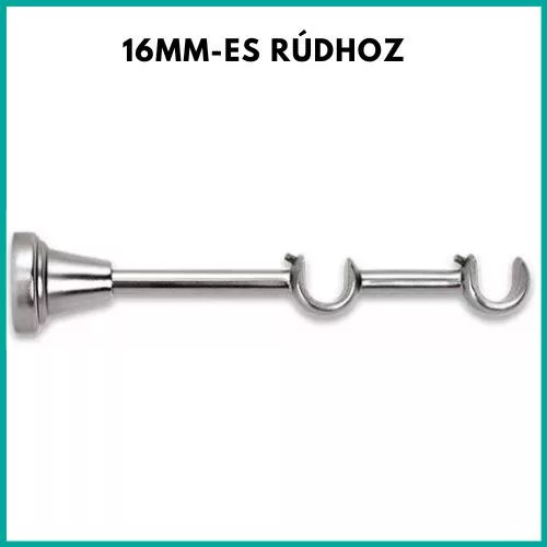 Klasszik dupla karnisrúdtartó inox