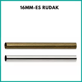 16mm matt króm, inox vagy antik réz színű fém rúd