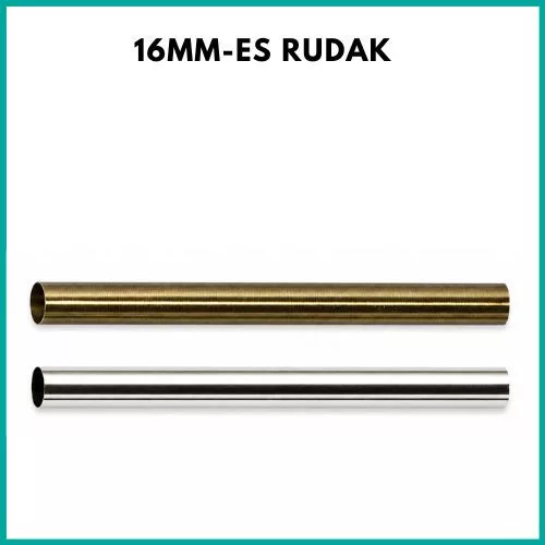 16mm matt króm, inox vagy antik réz színű fém rúd