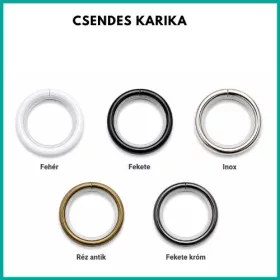 Csendes karika ráncszedővel 19mm-es rúdra 5 színben