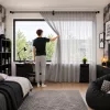 Landhouse 19mm belső csúszású dupla karnis fekete GRIP véggel 180cm