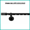Landhouse 19mm belső csúszású fém karnis fekete ROYAL véggel 160cm