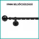 Landhouse 19mm belső csúszású fém karnis fekete JUPITER véggel 160cm