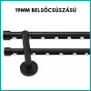 Landhouse 19mm belső csúszású dupla karnis fekete Stockholm véggel 160cm