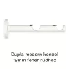 Landhouse 19mm karnis dupla matt fehér Akvamarin véggel
