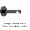 Landhouse 19mm karnis fekete króm Bono véggel