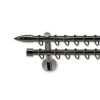 Landhouse 19mm karnis dupla fekete króm Bullet véggel