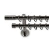 Landhouse 19mm karnis dupla fekete króm Grip véggel