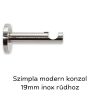 Landhouse 19mm fém karnisgarnitúra inox Madonna véggel