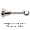 Landhouse 19mm fém karnisgarnitúra inox Madonna véggel