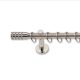 Landhouse 19mm fém karnisgarnitúra inox Royal véggel