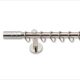 Landhouse 19mm fém karnisgarnitúra inox Grip véggel