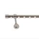 Landhouse 19mm belső csúszású fém karnis inox Cilinder véggel