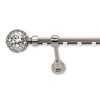 Landhouse 19mm belső csúszású fém karnis inox Moon véggel