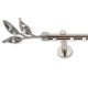 Landhouse 19mm belső csúszású fém karnis inox Olajág véggel