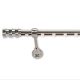 Landhouse 19mm belső csúszású fém karnis inox Bono véggel