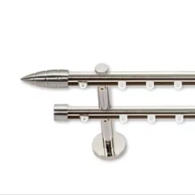   Landhouse 19mm belső csúszású dupla fém karnis inox Bullet véggel
